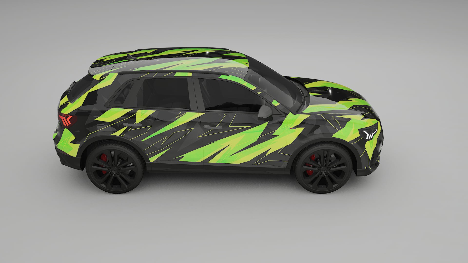 Audi Q3 S-Line F3 NINJA TURTLES – Designad Wrap PPF-sats i utskrivbar polyuretanfilm