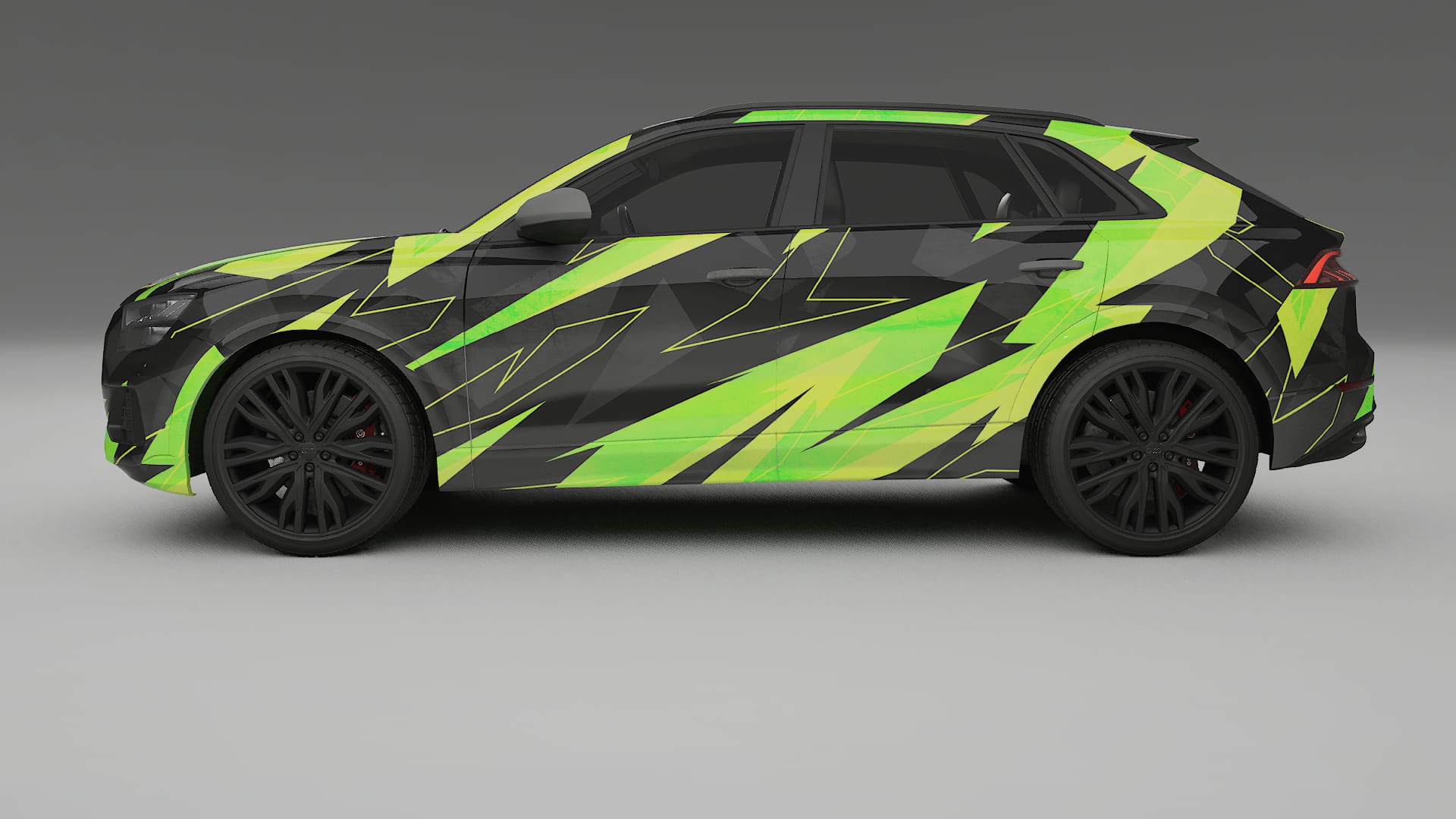 Audi Q8 F1 prefacelift pre-LCI NINJA TURTLES – Designad Wrap PPF-sats i utskrivbar polyuretanfilm