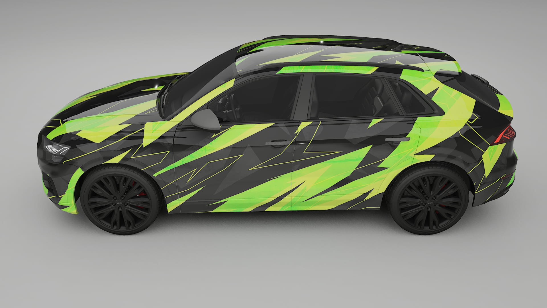 Audi Q8 F1 prefacelift pre-LCI NINJA TURTLES – Designad Wrap PPF-sats i utskrivbar polyuretanfilm