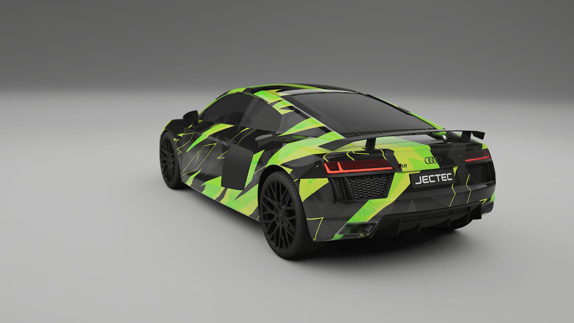 Audi R8 typ-4S prefacelift pre-LCI NINJA TURTLES – Designad Wrap PPF-sats i utskrivbar polyuretanfilm