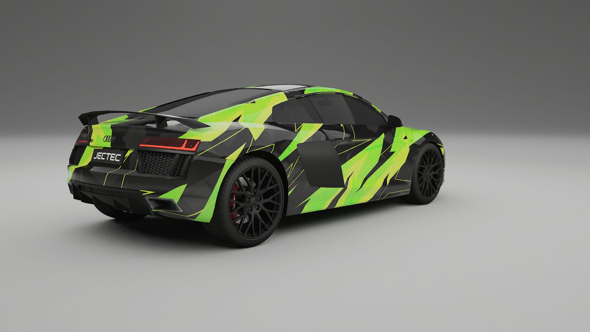 Audi R8 typ-4S prefacelift pre-LCI NINJA TURTLES – Designad Wrap PPF-sats i utskrivbar polyuretanfilm
