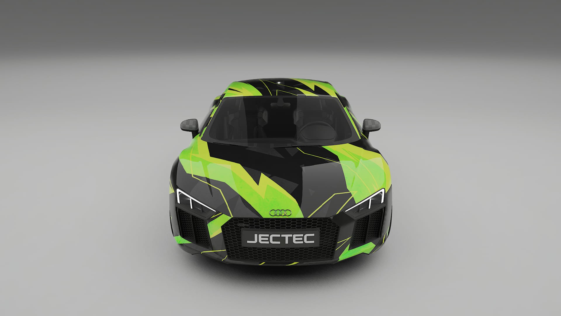 Audi R8 typ-4S prefacelift pre-LCI NINJA TURTLES – Designad Wrap PPF-sats i utskrivbar polyuretanfilm