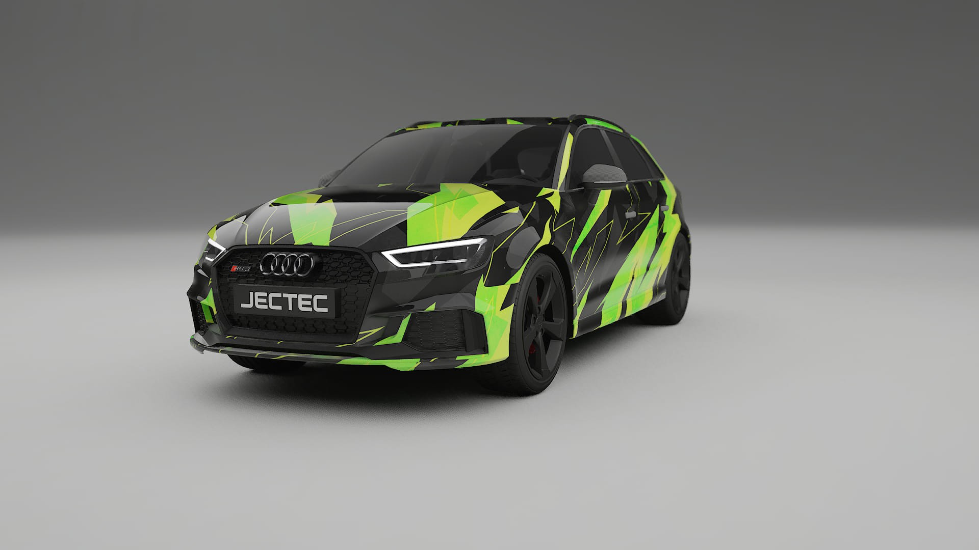 Audi RS3 Sportback 8V facelift LCI NINJA TURTLES – Designad Wrap PPF-sats i utskrivbar polyuretanfilm