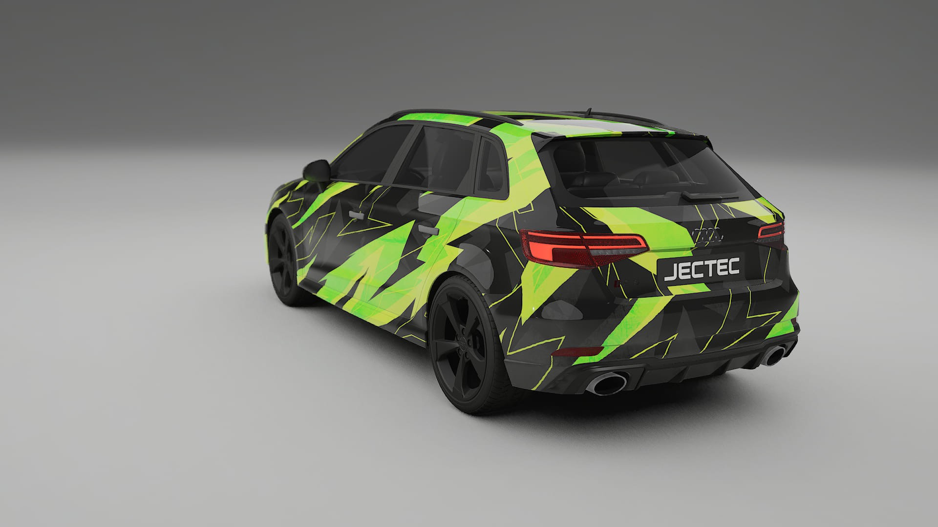 Audi RS3 Sportback 8V facelift LCI NINJA TURTLES – Designad Wrap PPF-sats i utskrivbar polyuretanfilm
