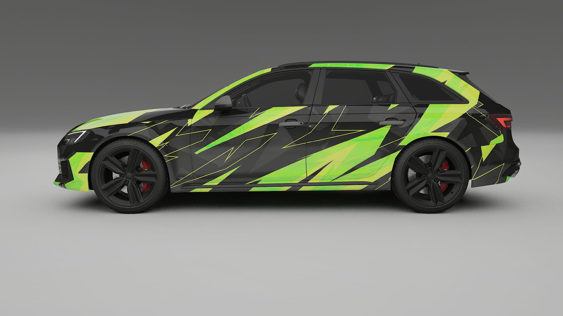 Audi RS4 Avant B9 prefacelift pre-LCI NINJA TURTLES – Designad Wrap PPF-sats i utskrivbar polyuretanfilm