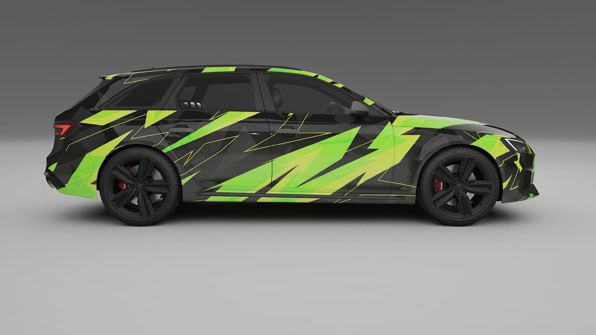 Audi RS4 Avant B9 prefacelift pre-LCI NINJA TURTLES – Designad Wrap PPF-sats i utskrivbar polyuretanfilm