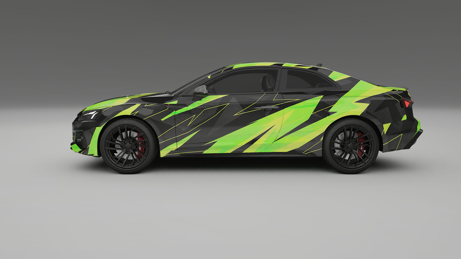 Audi RS5 Coupe B9 facelift pre-LCI NINJA TURTLES – Designad Wrap PPF-sats i utskrivbar polyuretanfilm