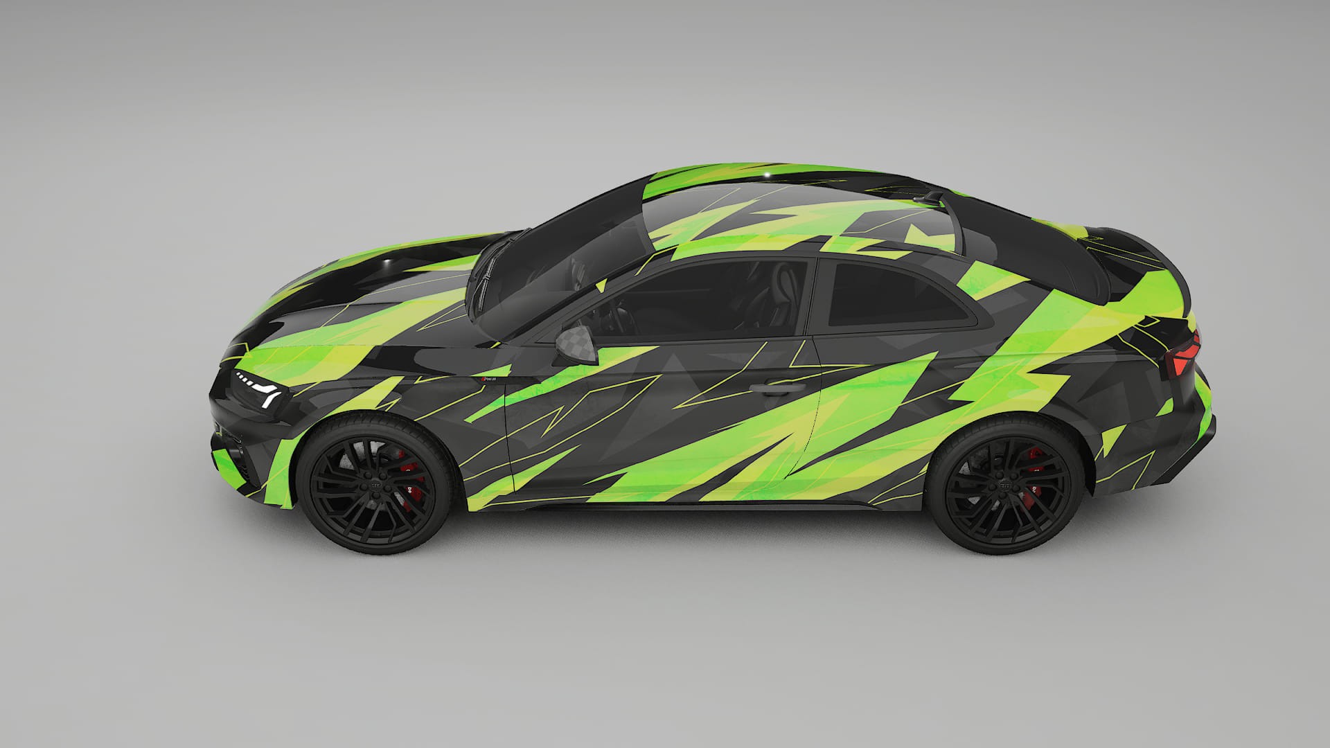 Audi RS5 Coupe B9 facelift pre-LCI NINJA TURTLES – Designad Wrap PPF-sats i utskrivbar polyuretanfilm