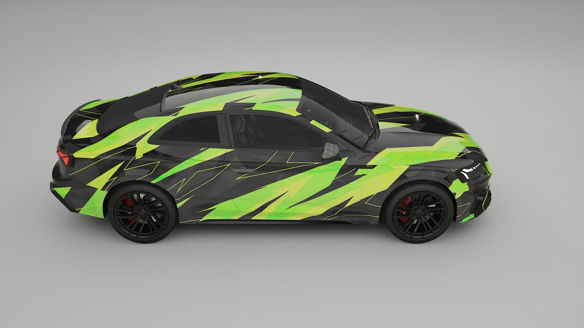 Audi RS5 Coupe B9 facelift pre-LCI NINJA TURTLES – Designad Wrap PPF-sats i utskrivbar polyuretanfilm