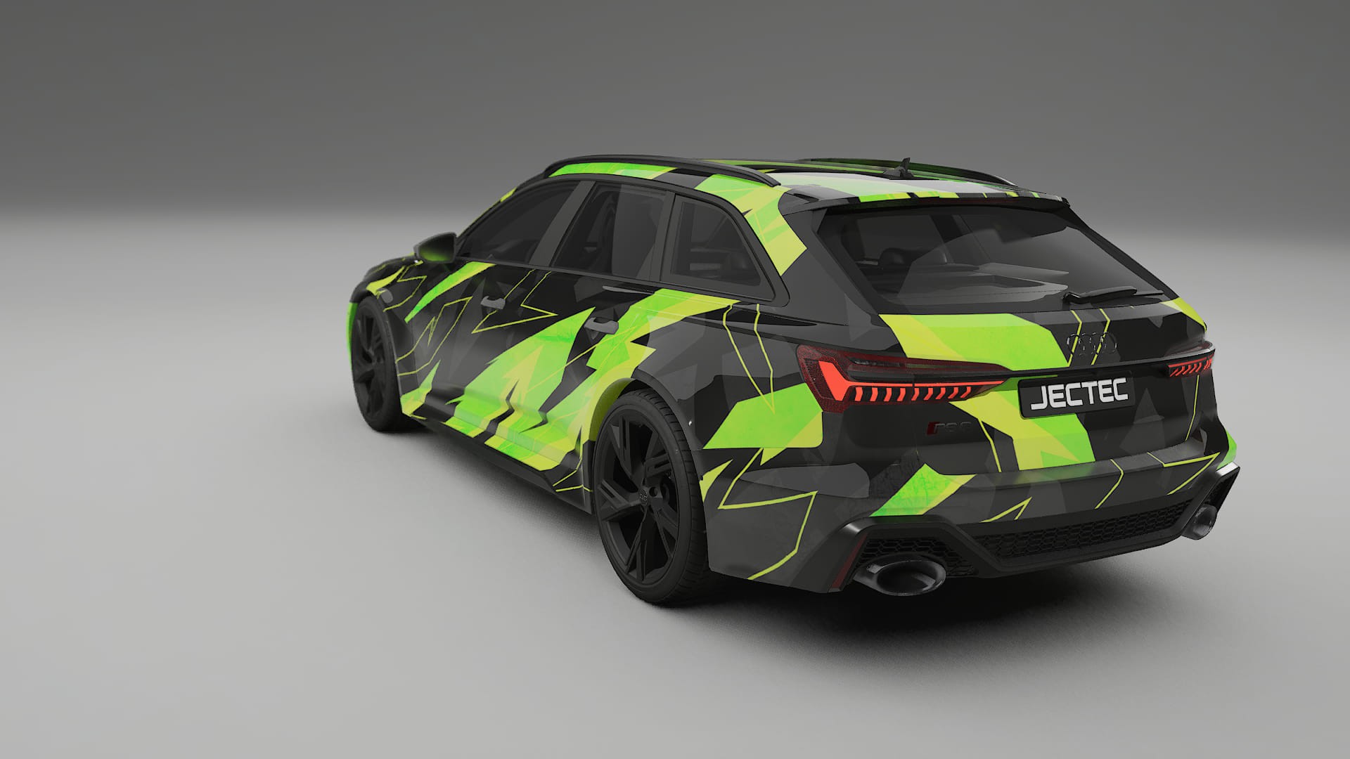 Audi RS6 Avant C8 facelift LCI NINJA TURTLES – Designad Wrap PPF-sats i utskrivbar polyuretanfilm