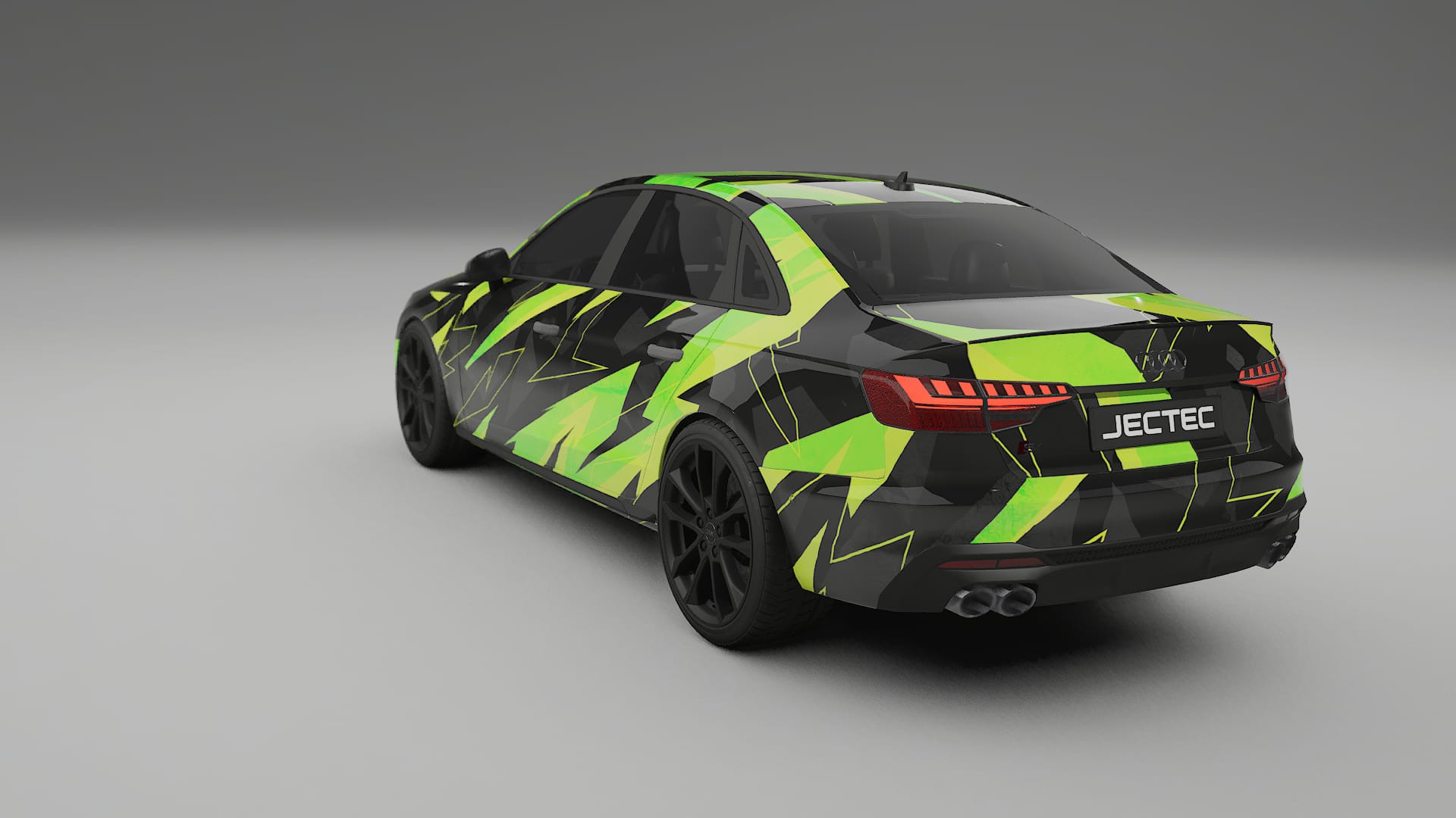 Audi S4 Sedan B9 facelift LCI NINJA TURTLES – Designad Wrap PPF-sats i utskrivbar polyuretanfilm