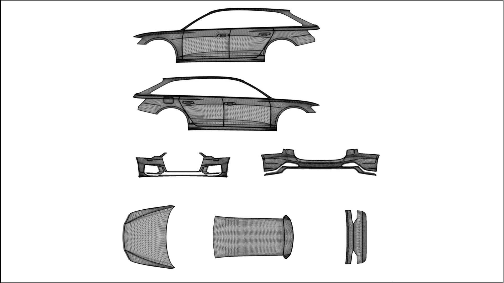 Audi S6 Avant prefacelift pre-LCI C8 NINJA TURTLES – Designad Wrap PPF-sats i utskrivbar polyuretanfilm 2