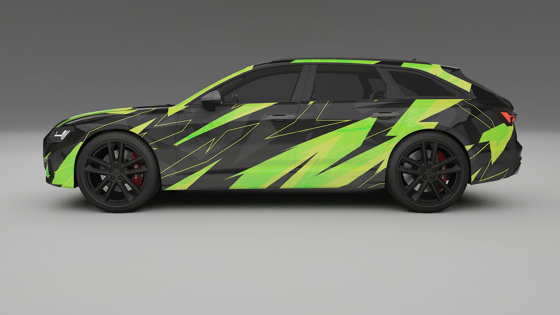 Audi S6 Avant prefacelift pre-LCI C8 NINJA TURTLES – Designad Wrap PPF-sats i utskrivbar polyuretanfilm