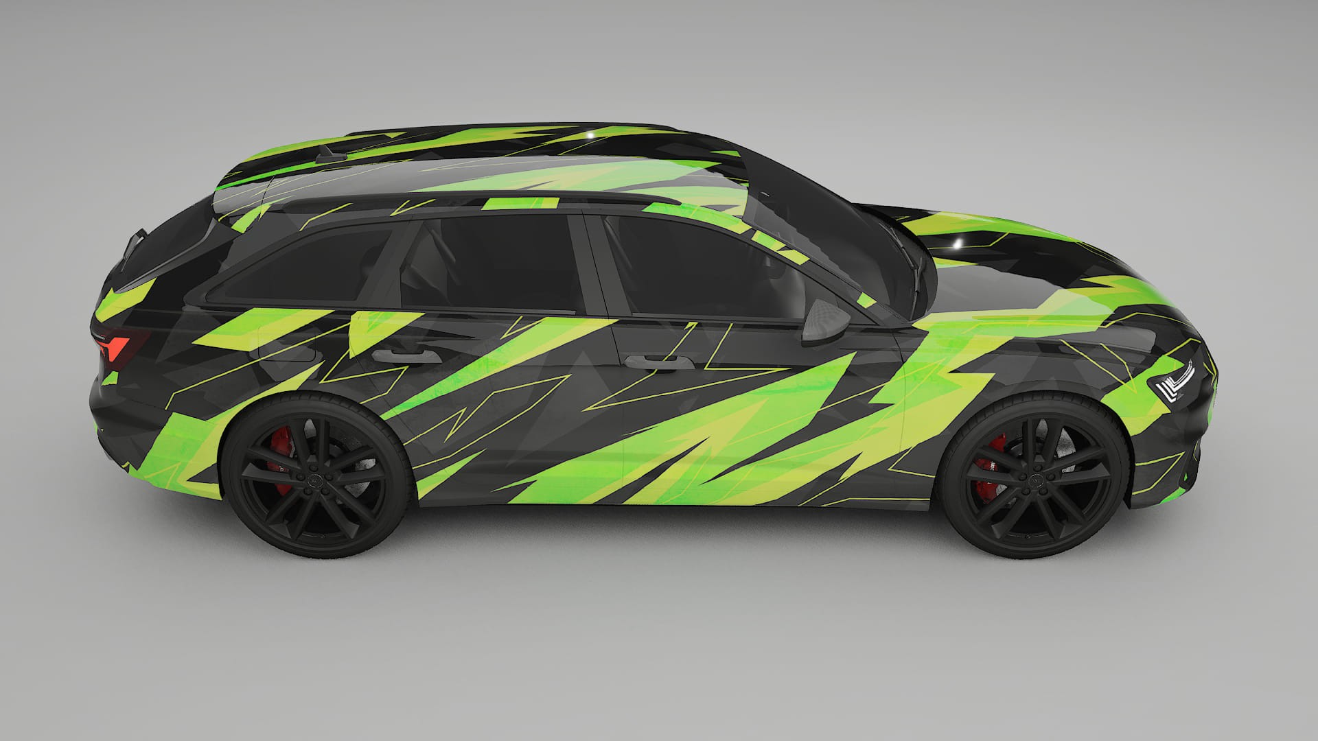 Audi S6 Avant prefacelift pre-LCI C8 NINJA TURTLES – Designad Wrap PPF-sats i utskrivbar polyuretanfilm