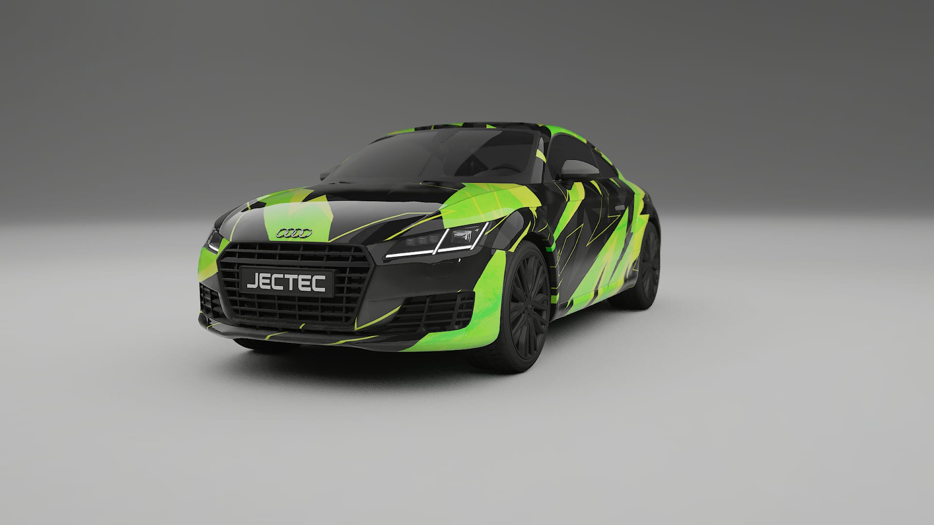Audi TT Coupe 8S prefacelift pre-LCI NINJA TURTLES – Designad Wrap PPF-sats i utskrivbar polyuretanfilm