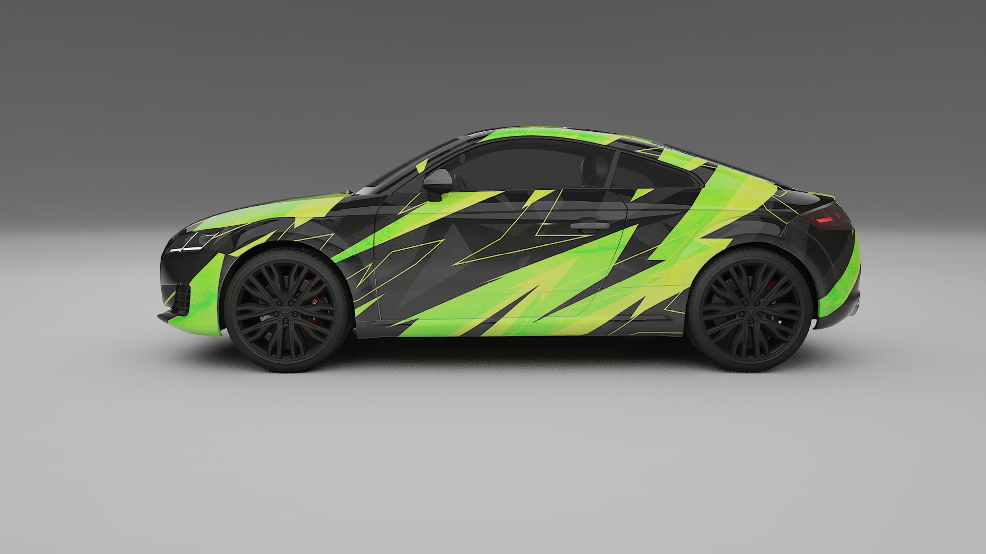 Audi TT Coupe 8S prefacelift pre-LCI NINJA TURTLES – Designad Wrap PPF-sats i utskrivbar polyuretanfilm