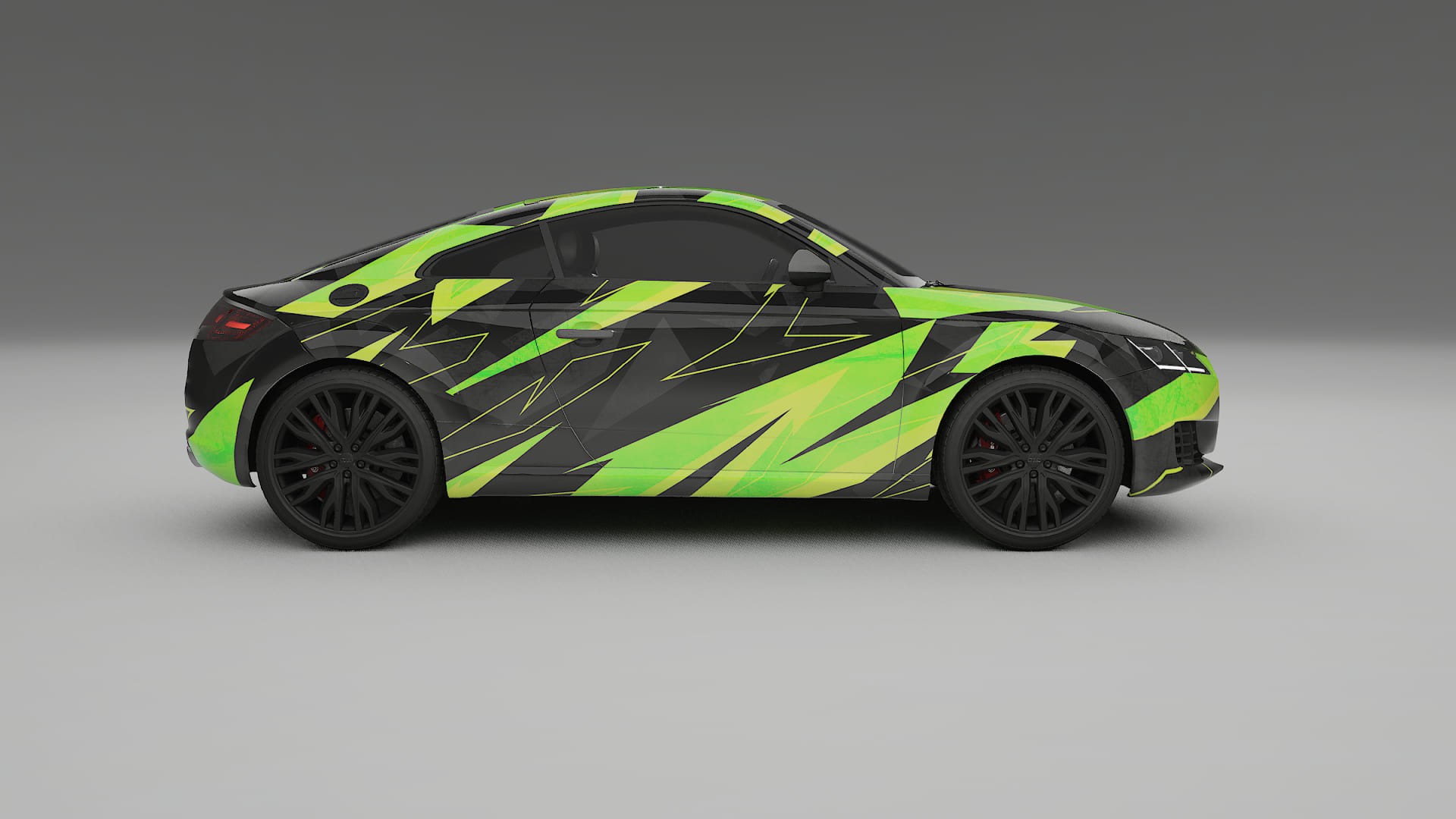 Audi TT Coupe 8S prefacelift pre-LCI NINJA TURTLES – Designad Wrap PPF-sats i utskrivbar polyuretanfilm
