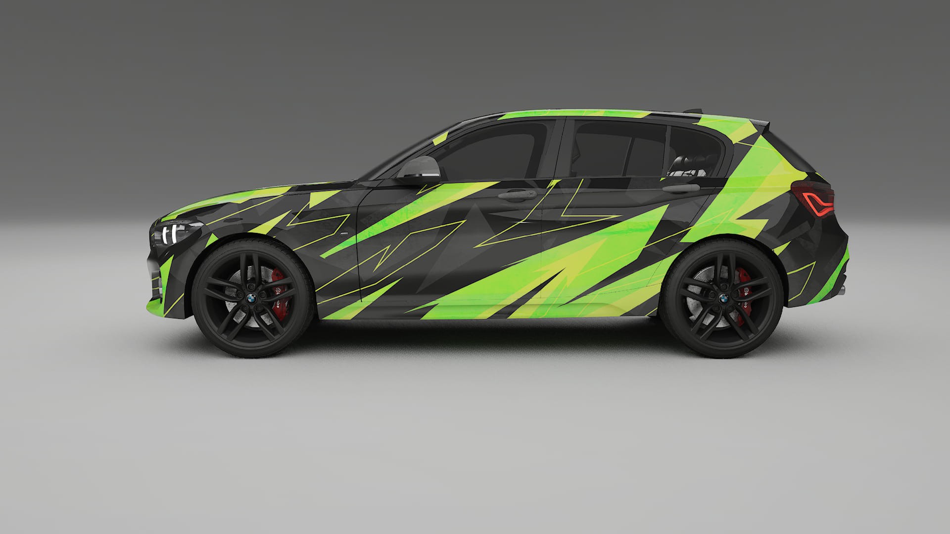 BMW 1 F20 facelift LCI NINJA TURTLES – Designad Wrap PPF-sats i utskrivbar polyuretanfilm