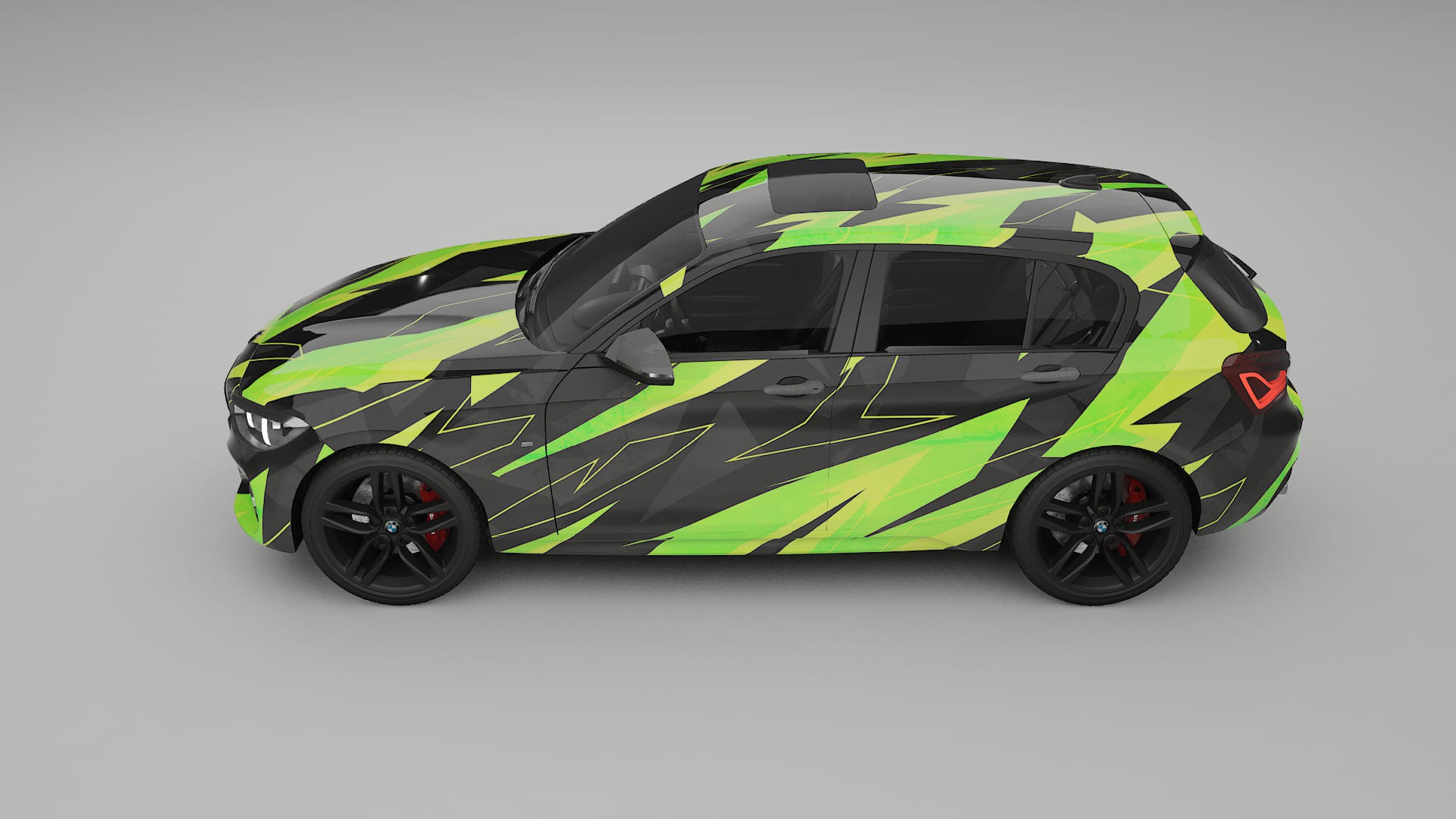 BMW 1 F20 facelift LCI NINJA TURTLES – Designad Wrap PPF-sats i utskrivbar polyuretanfilm