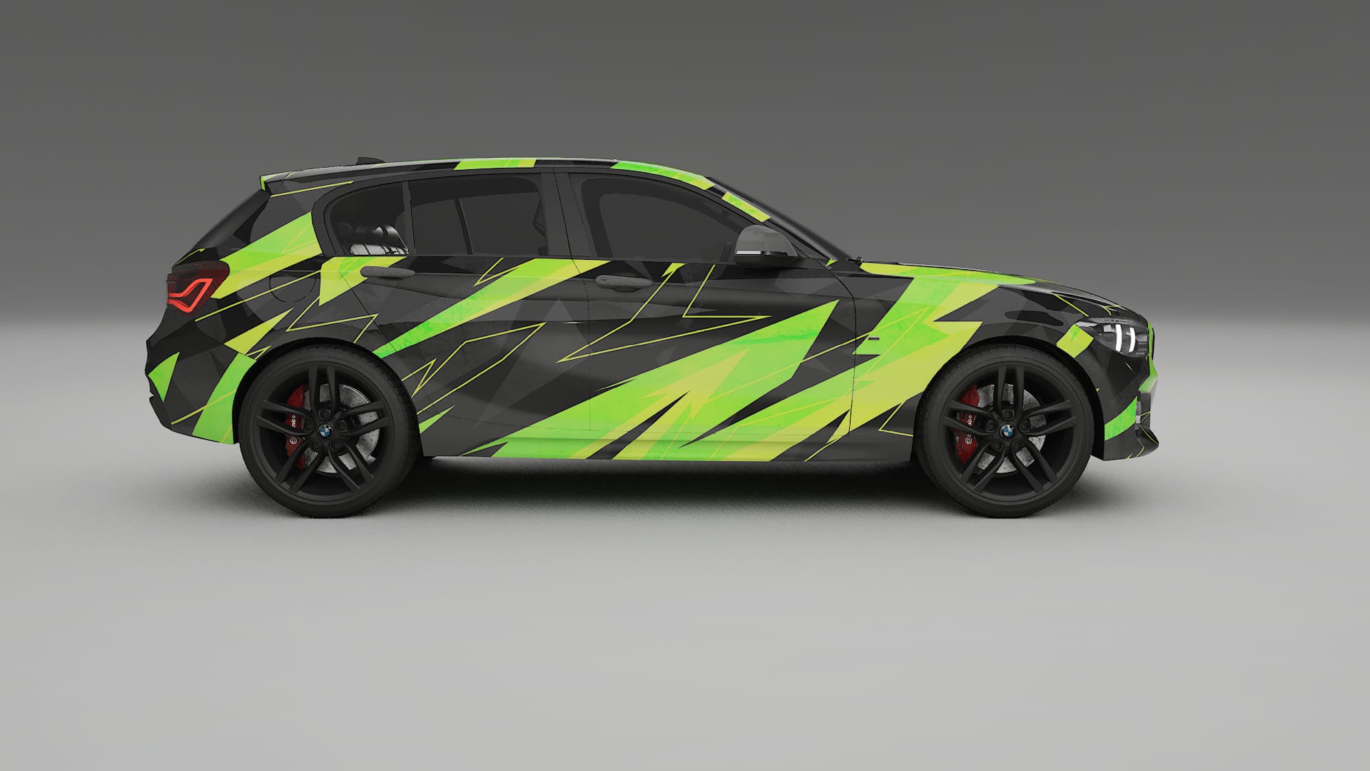 BMW 1 F20 facelift LCI NINJA TURTLES – Designad Wrap PPF-sats i utskrivbar polyuretanfilm