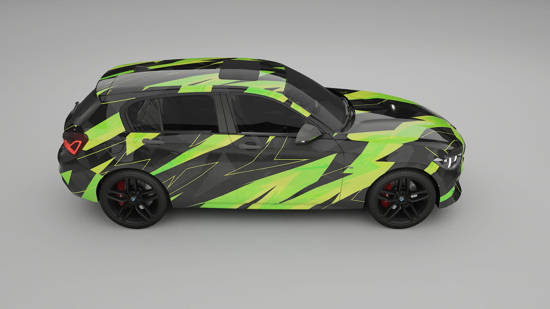 BMW 1 F20 facelift LCI NINJA TURTLES – Designad Wrap PPF-sats i utskrivbar polyuretanfilm