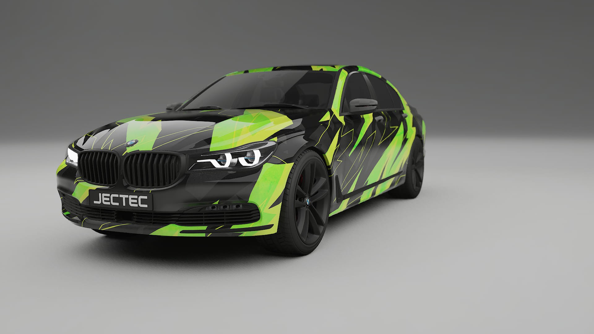 BMW 7 G11 G12 facelift LCI NINJA TURTLES – Designad Wrap PPF-sats i utskrivbar polyuretanfilm