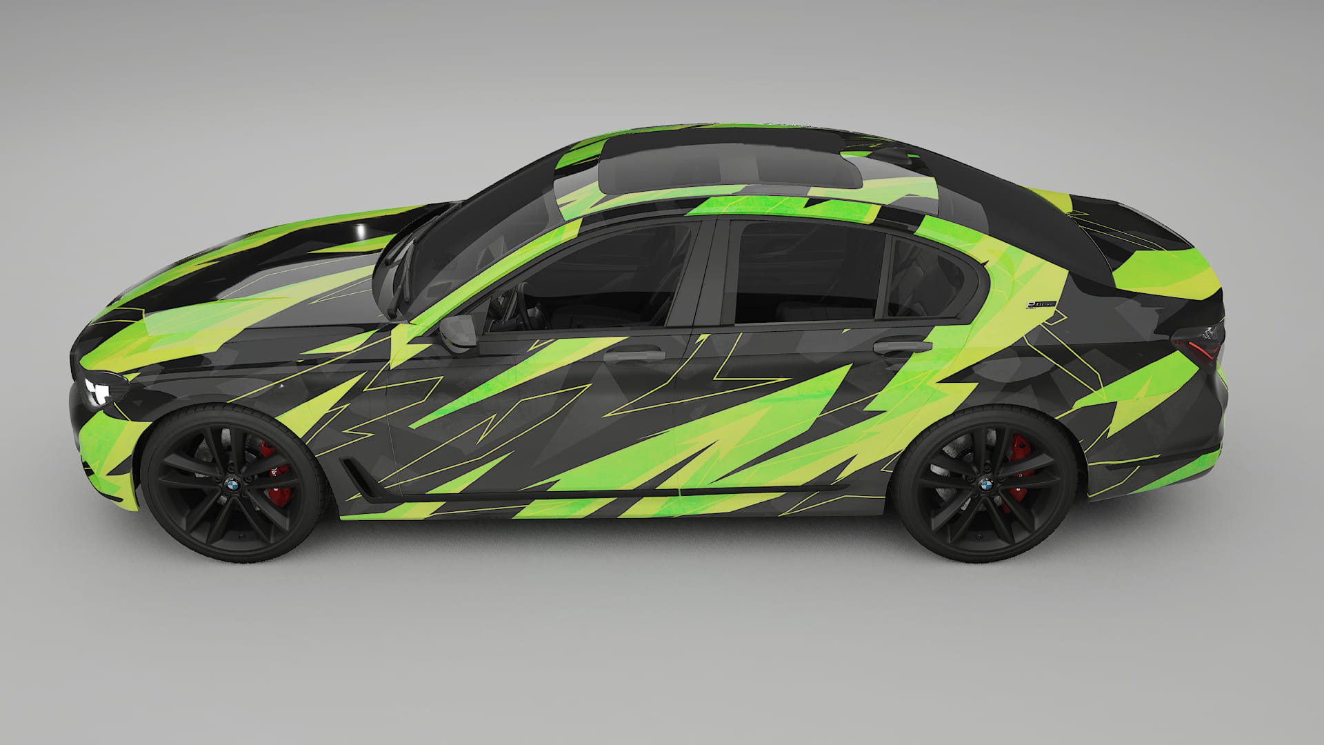 BMW 7 G11 G12 facelift LCI NINJA TURTLES – Designad Wrap PPF-sats i utskrivbar polyuretanfilm