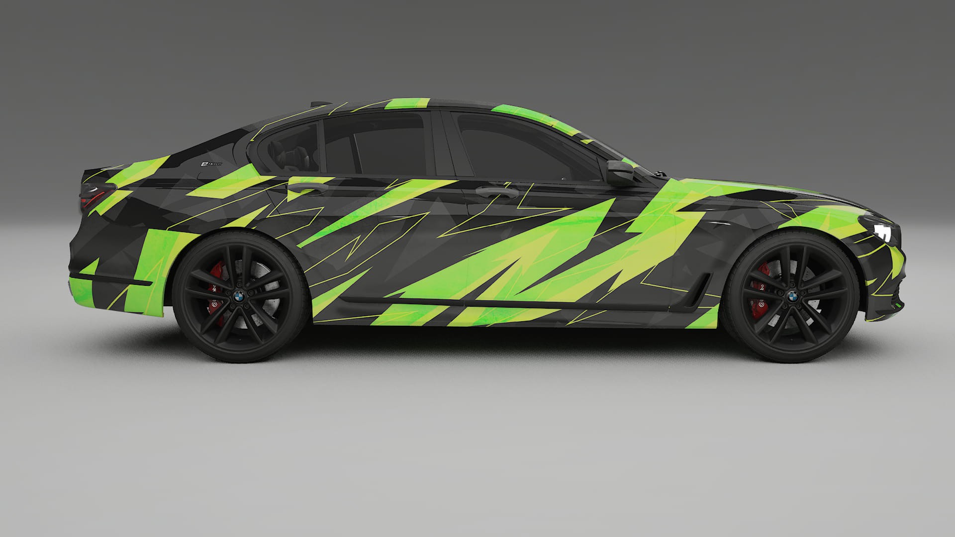 BMW 7 G11 G12 facelift LCI NINJA TURTLES – Designad Wrap PPF-sats i utskrivbar polyuretanfilm