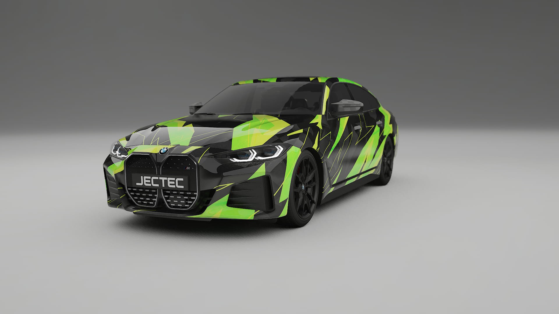 BMW I4 G26 M-Package NINJA TURTLES – Designad Wrap PPF-sats i utskrivbar polyuretanfilm