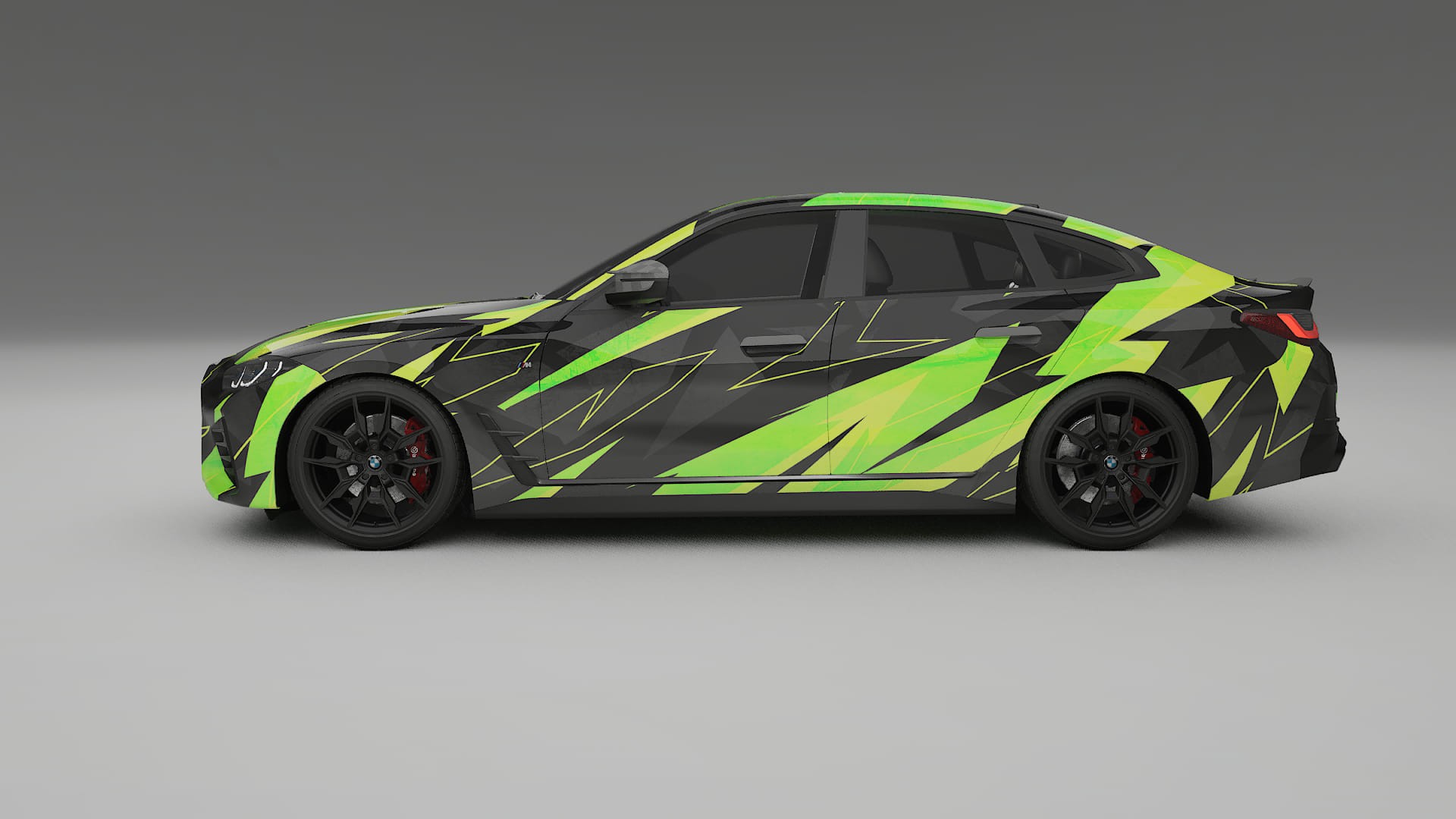 BMW I4 G26 M-Package NINJA TURTLES – Designad Wrap PPF-sats i utskrivbar polyuretanfilm