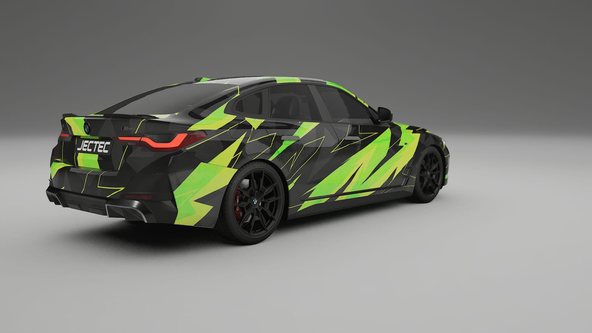 BMW I4 G26 M-Package NINJA TURTLES – Designad Wrap PPF-sats i utskrivbar polyuretanfilm