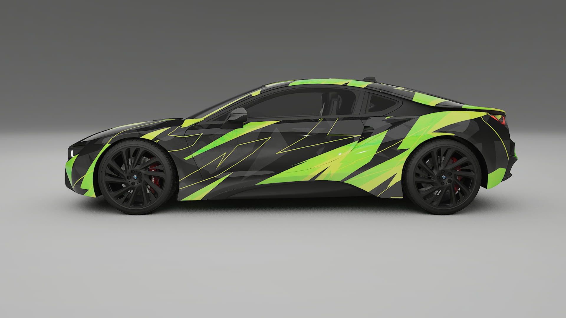 BMW I8 I12 NINJA TURTLES – Designad Wrap PPF-sats i utskrivbar polyuretanfilm