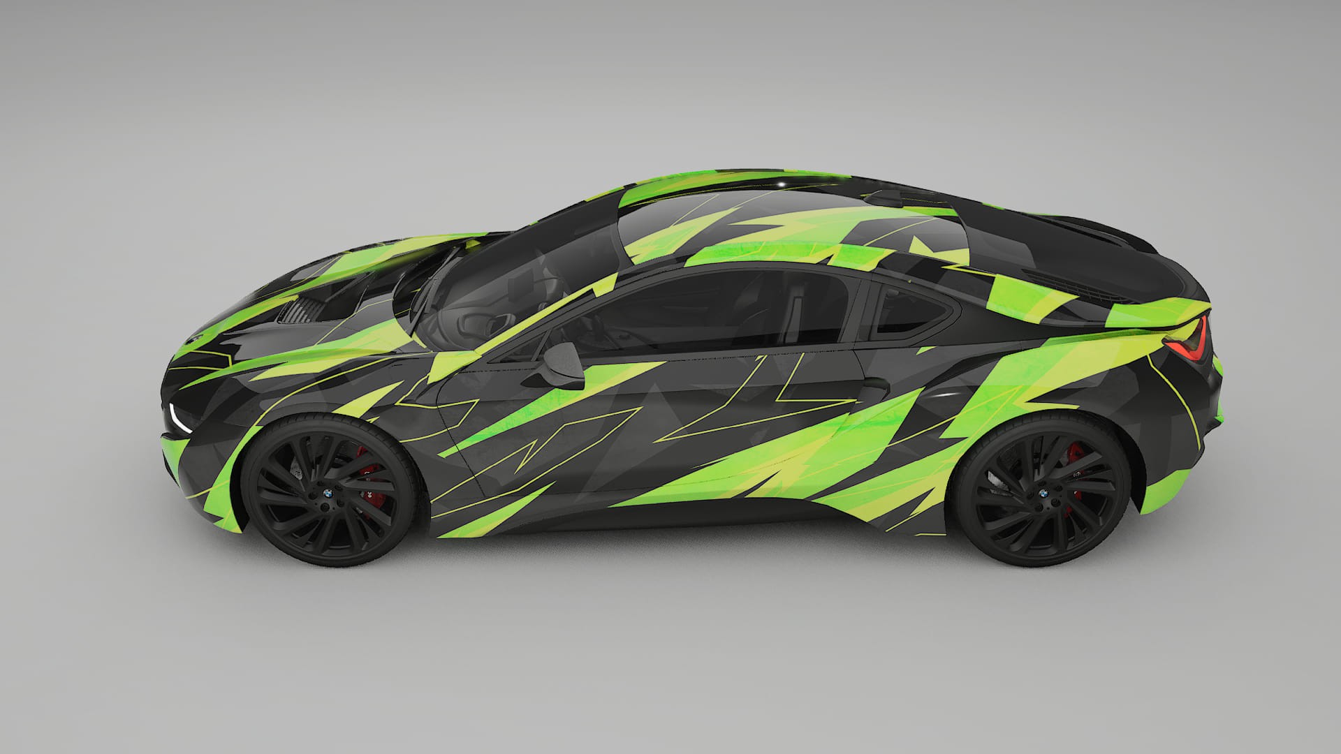 BMW I8 I12 NINJA TURTLES – Designad Wrap PPF-sats i utskrivbar polyuretanfilm