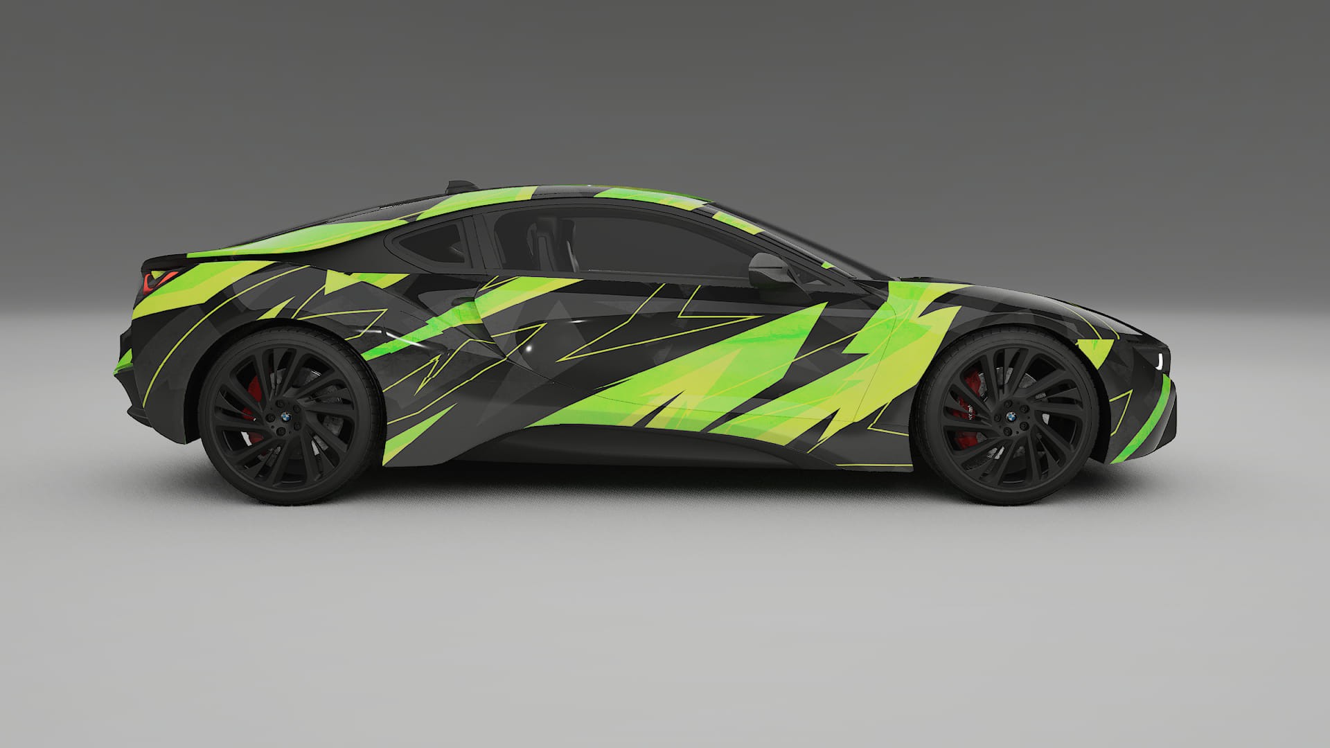 BMW I8 I12 NINJA TURTLES – Designad Wrap PPF-sats i utskrivbar polyuretanfilm