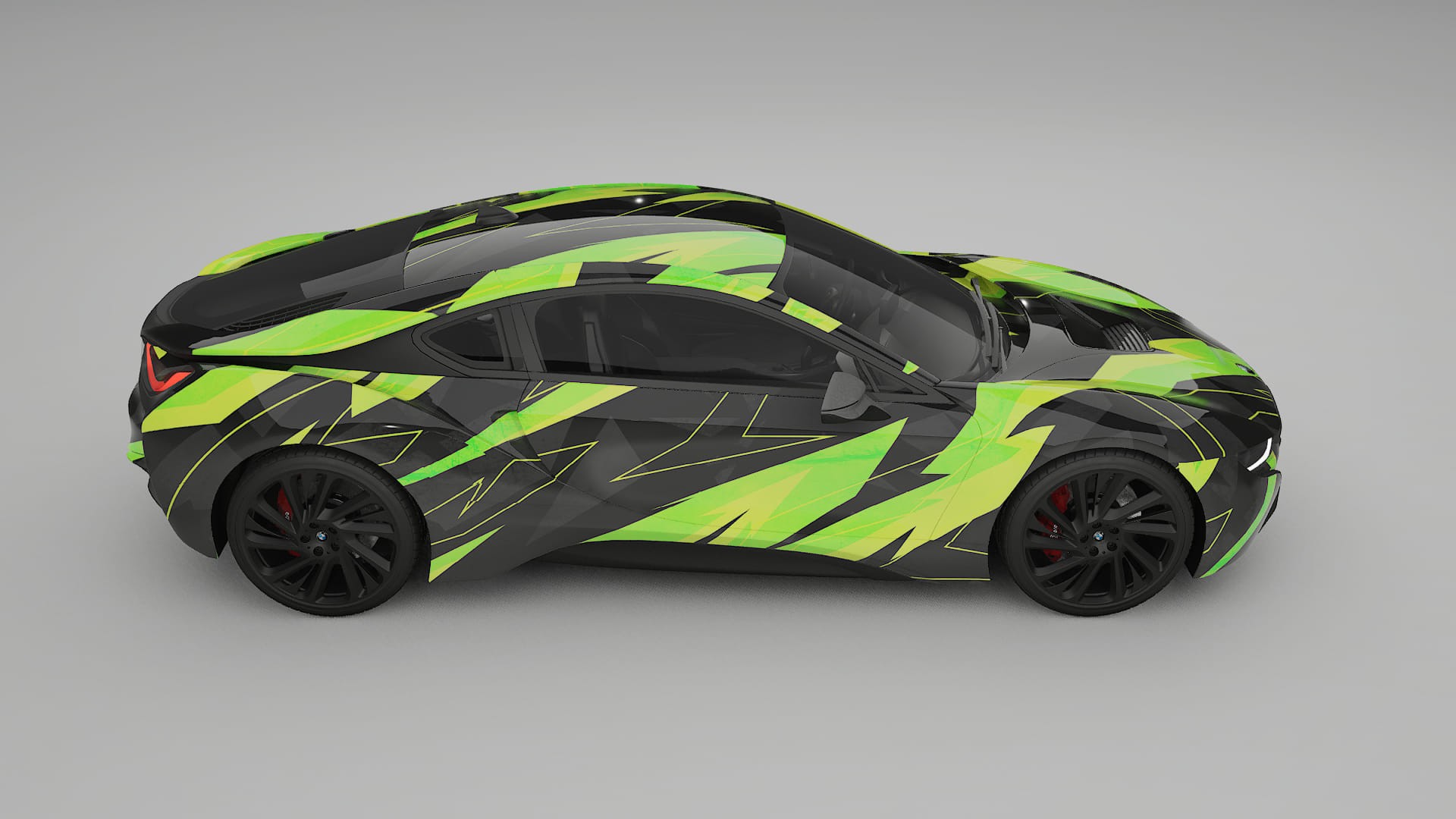 BMW I8 I12 NINJA TURTLES – Designad Wrap PPF-sats i utskrivbar polyuretanfilm