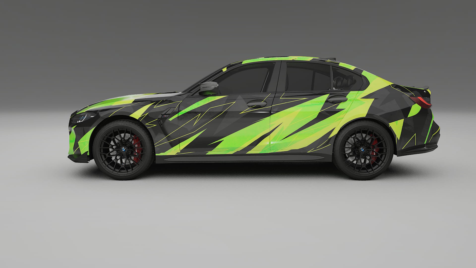 BMW M3 G80 Competition CS NINJA TURTLES – Designad Wrap PPF-sats i utskrivbar polyuretanfilm