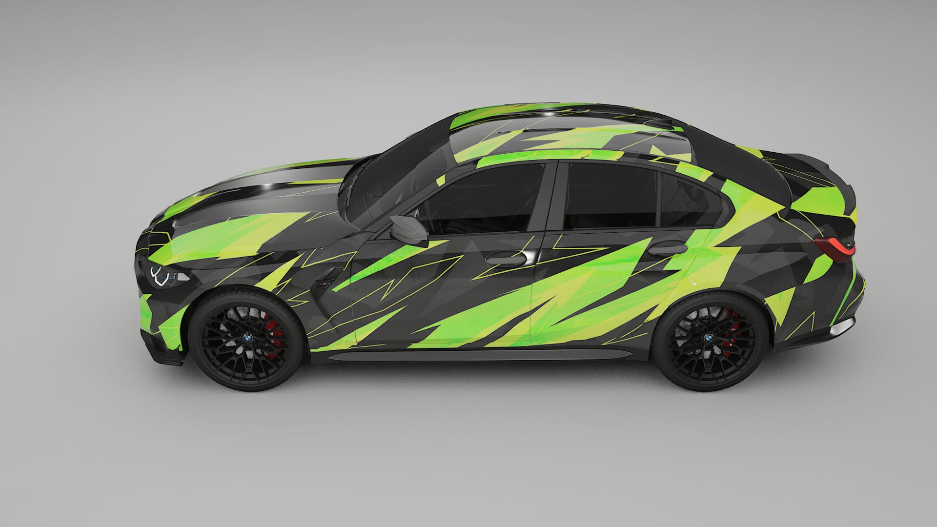 BMW M3 G80 Competition CS NINJA TURTLES – Designad Wrap PPF-sats i utskrivbar polyuretanfilm