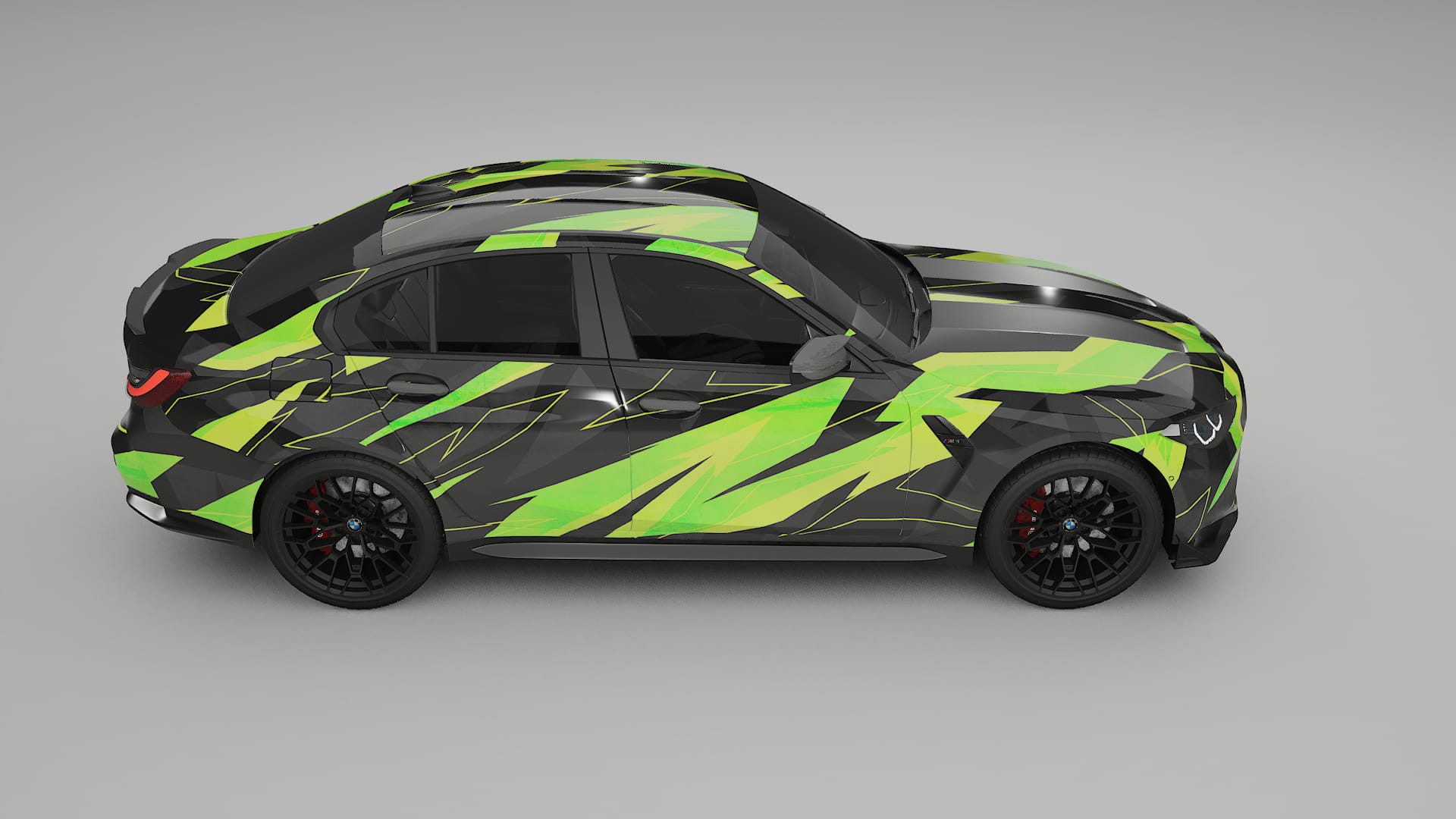 BMW M3 G80 Competition CS NINJA TURTLES – Designad Wrap PPF-sats i utskrivbar polyuretanfilm