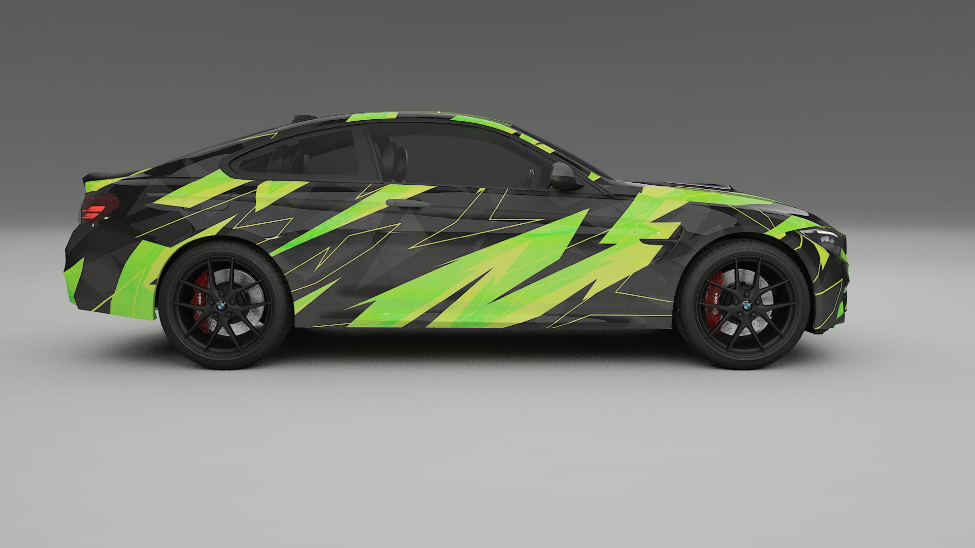 BMW M4 F82 NINJA TURTLES – Designad Wrap PPF-sats i utskrivbar polyuretanfilm