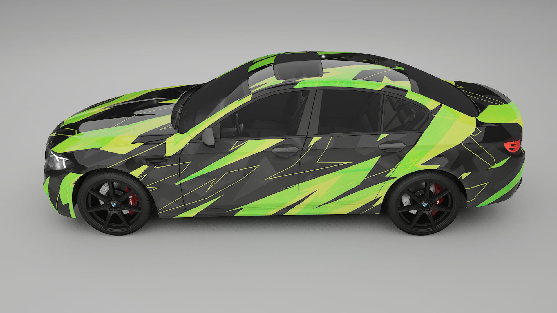 BMW M5 F10 NINJA TURTLES – Designad Wrap PPF-sats i utskrivbar polyuretanfilm