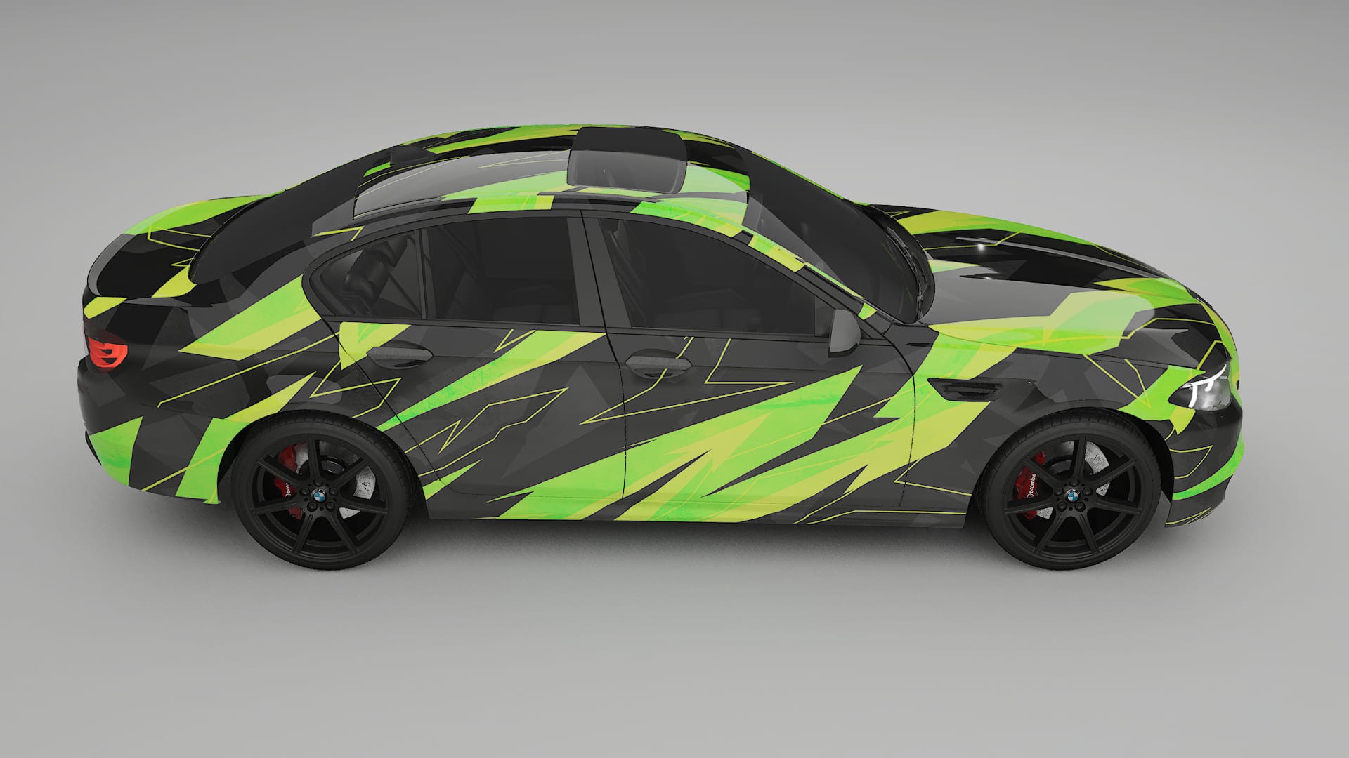 BMW M5 F10 NINJA TURTLES – Designad Wrap PPF-sats i utskrivbar polyuretanfilm