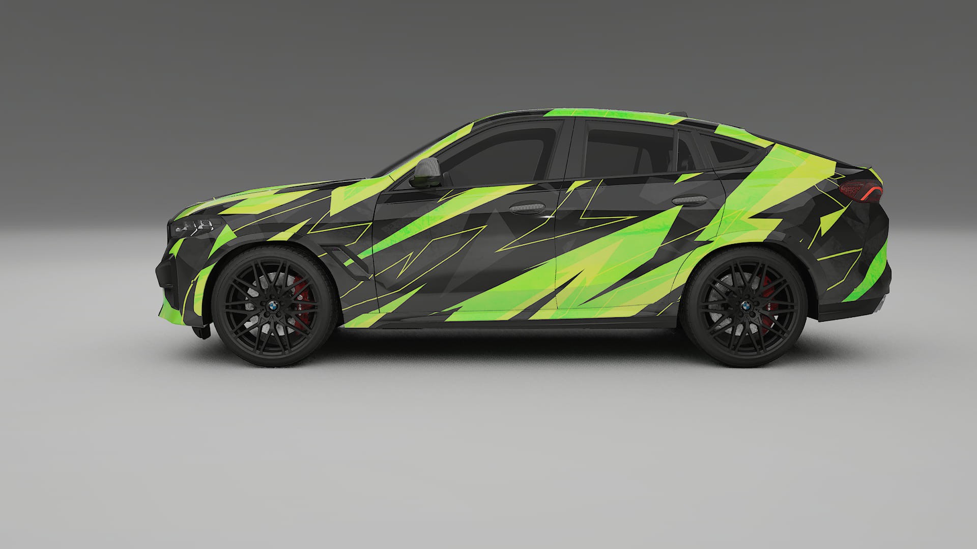 BMW X6 F96 Competition NINJA TURTLES – Designad Wrap PPF-sats i utskrivbar polyuretanfilm