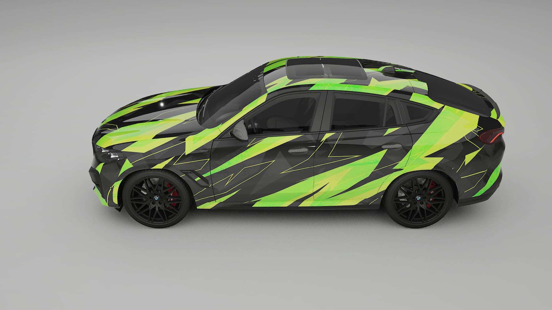 BMW X6 F96 Competition NINJA TURTLES – Designad Wrap PPF-sats i utskrivbar polyuretanfilm