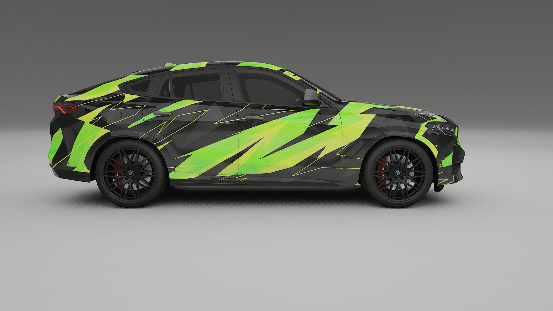 BMW X6 F96 Competition NINJA TURTLES – Designad Wrap PPF-sats i utskrivbar polyuretanfilm