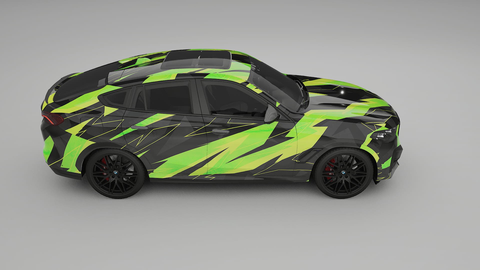 BMW X6 F96 Competition NINJA TURTLES – Designad Wrap PPF-sats i utskrivbar polyuretanfilm