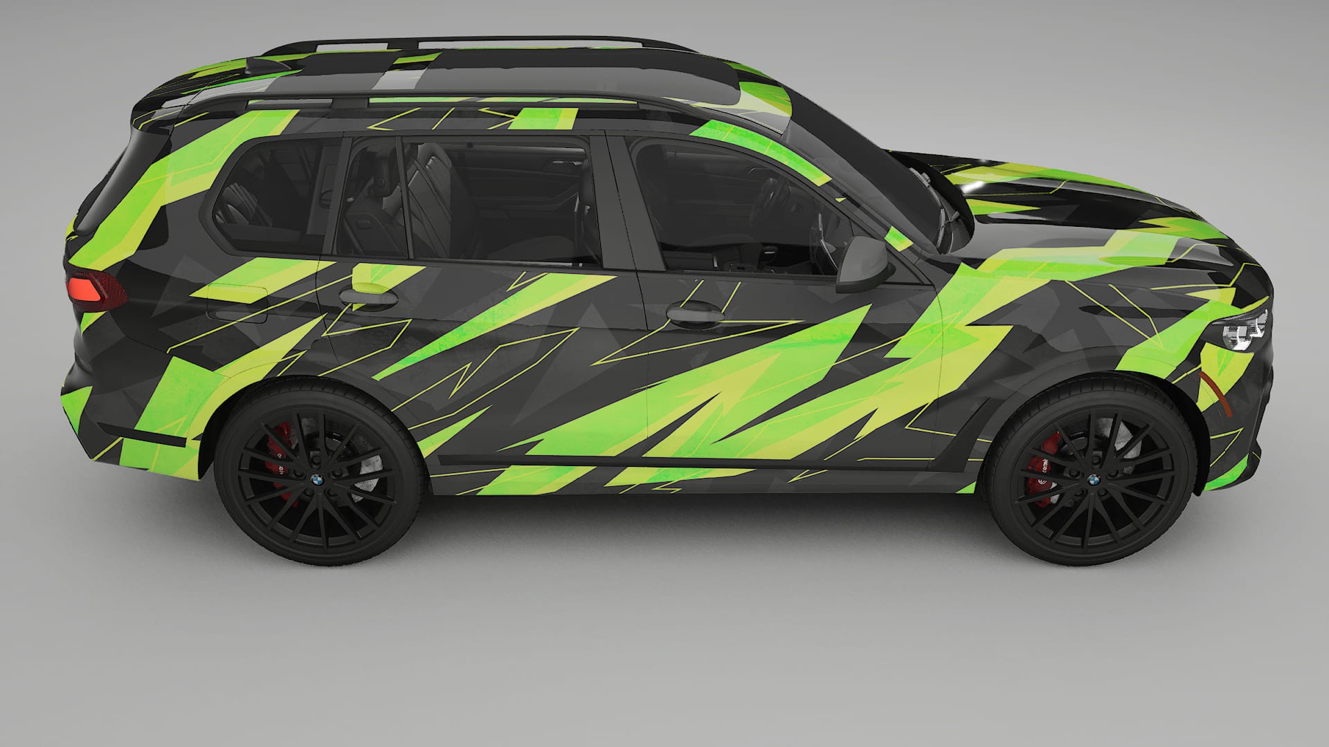 BMW X7 M G07 NINJA TURTLES – Designad Wrap PPF-sats i utskrivbar polyuretanfilm