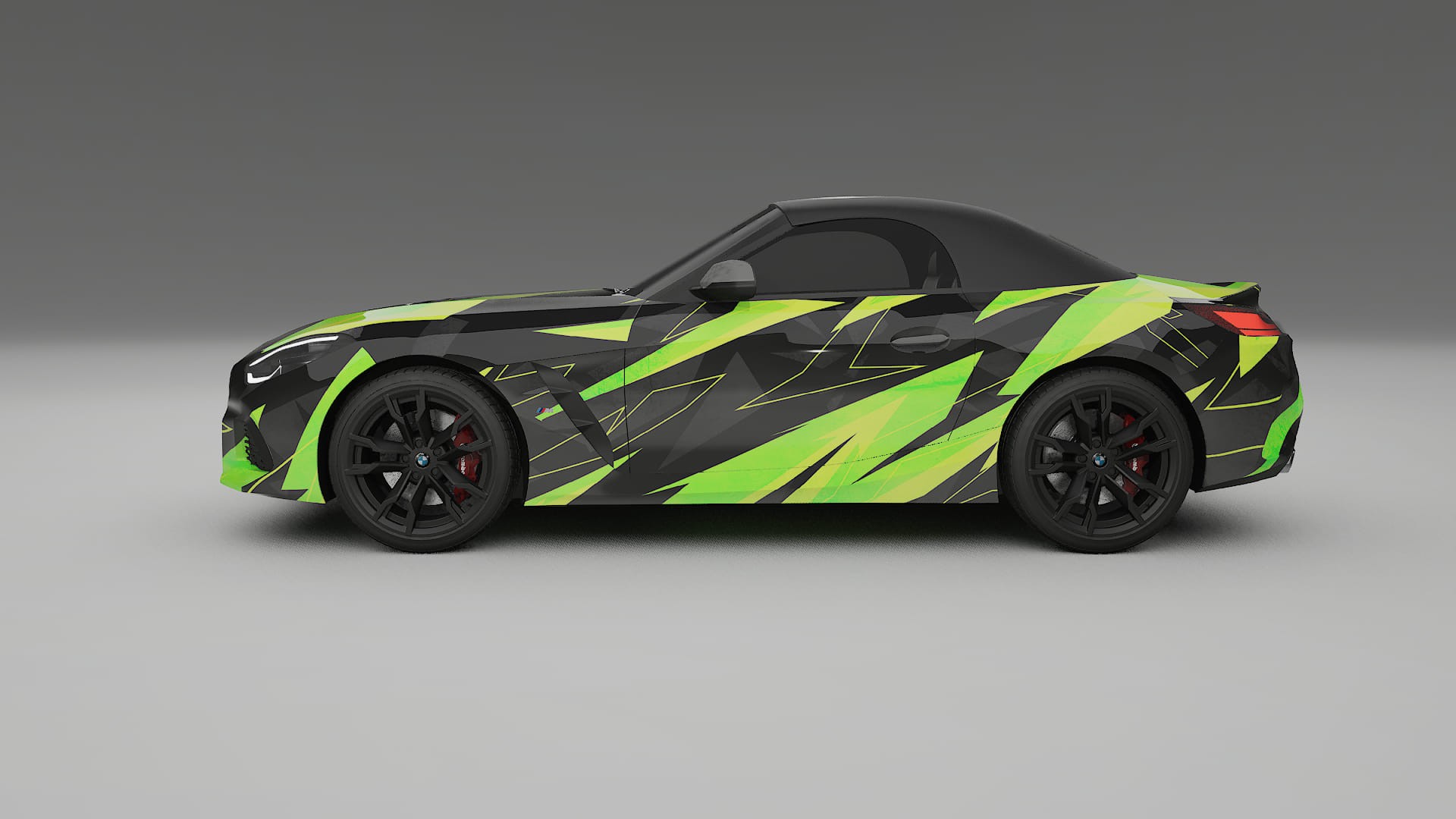 BMW Z4 G29 M40i First edition roadster NINJA TURTLES – Designad Wrap PPF-sats i utskrivbar polyuretanfilm