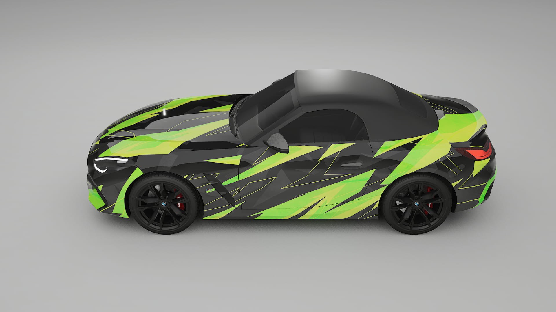 BMW Z4 G29 M40i First edition roadster NINJA TURTLES – Designad Wrap PPF-sats i utskrivbar polyuretanfilm