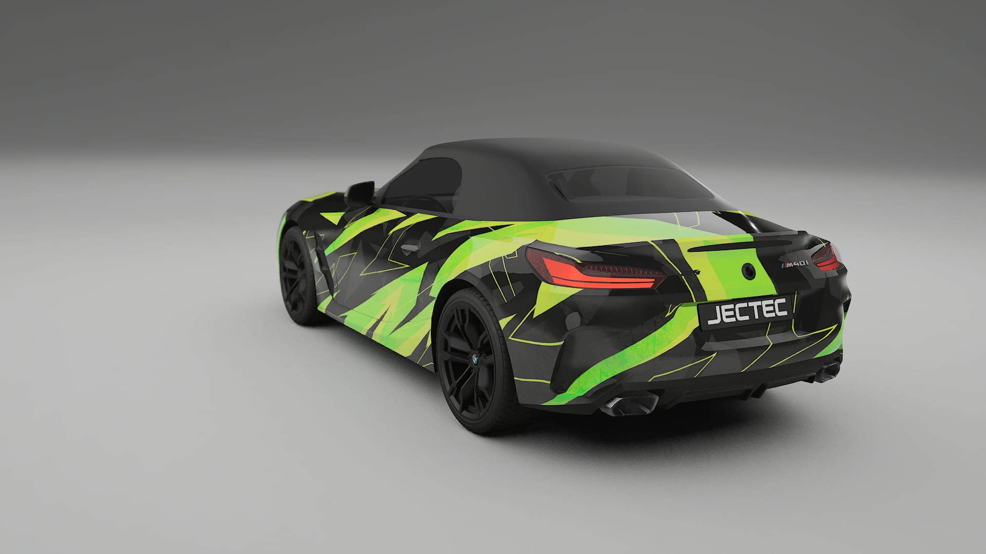 BMW Z4 G29 M40i First edition roadster NINJA TURTLES – Designad Wrap PPF-sats i utskrivbar polyuretanfilm