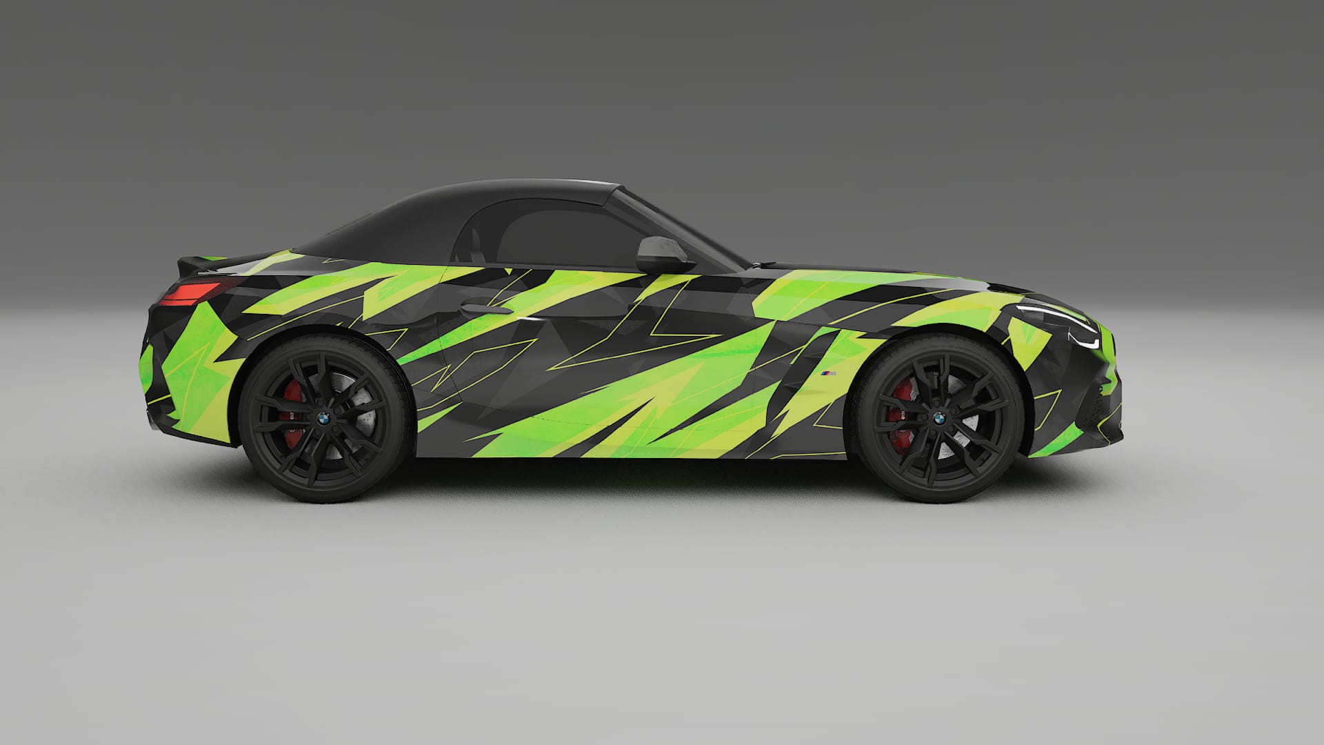 BMW Z4 G29 M40i First edition roadster NINJA TURTLES – Designad Wrap PPF-sats i utskrivbar polyuretanfilm